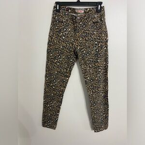 Hot kiss animal print skinny jeans with stretch size 7